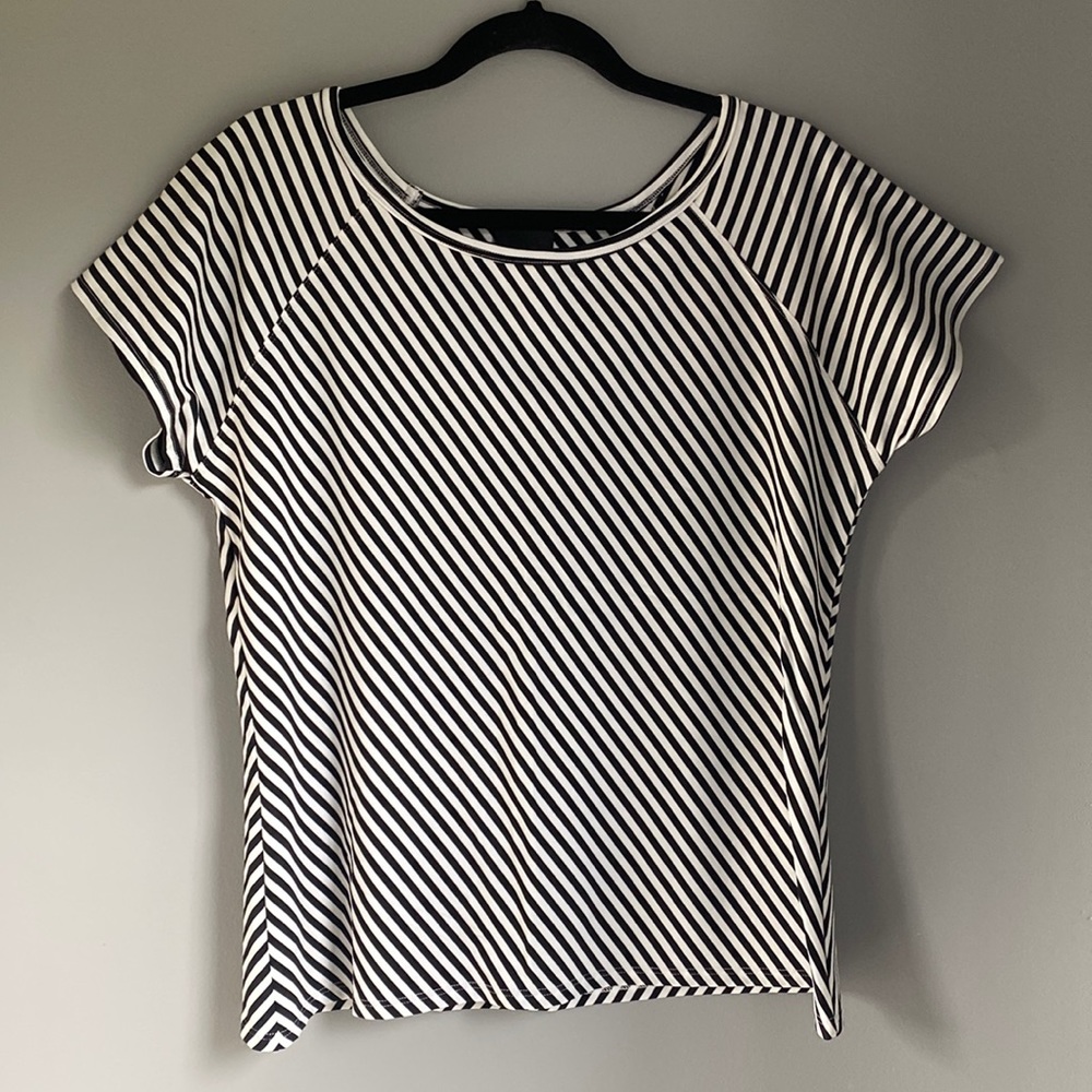 Striped shirt.